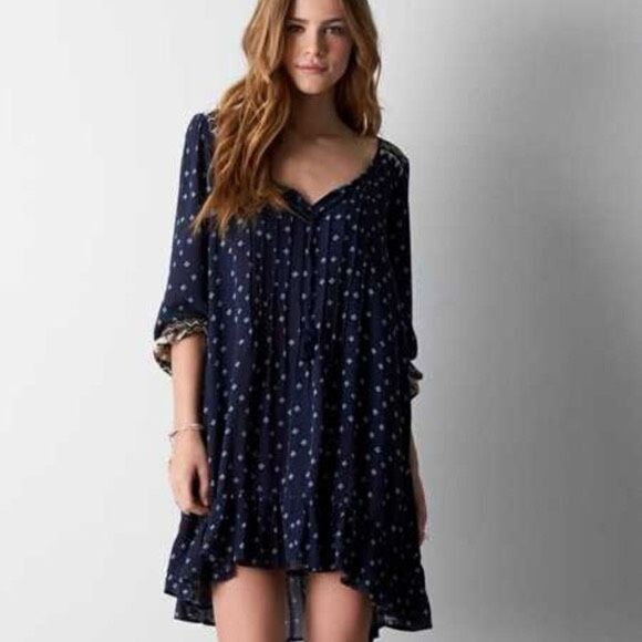 American Eagle Outfitters Dresses & Skirts - ✨American Eagle Pintucked Boho Swing Dress✨